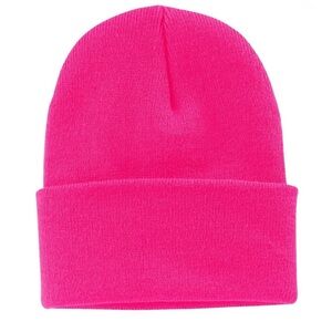 NWOT Neon Pink Cuffed Beanie